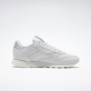 Adidasy Damskie Reebok Classic Leather Niebieskie/Srebrne PL 42FQKCZ